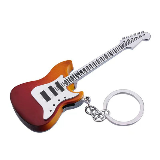 Porte-clés briquet guitare flamme