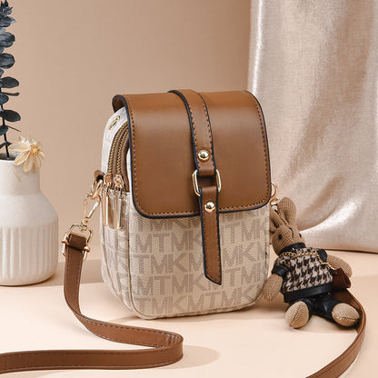 Sac de téléphone portable rétro multicouche pour femme - Vogalia