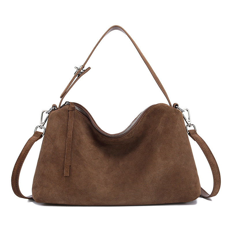 Tote bag daim véritable caramel