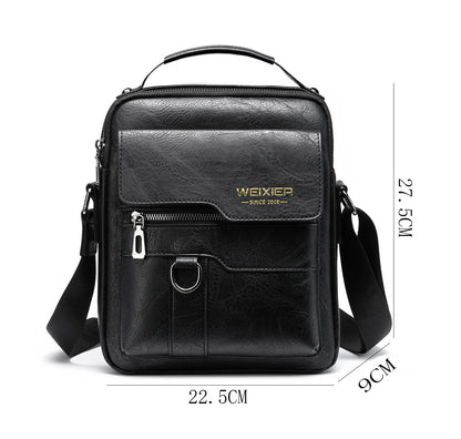 Sac messager PU vue face rabat