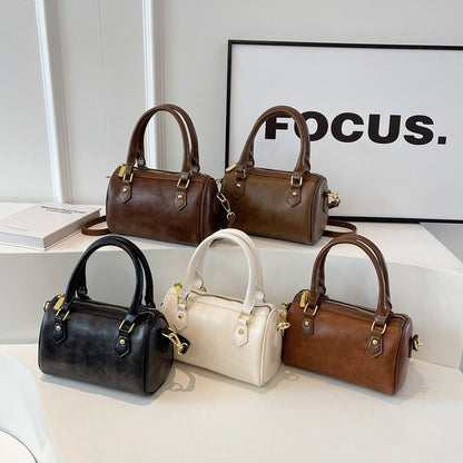 Sac épaule messenger rétro noir
