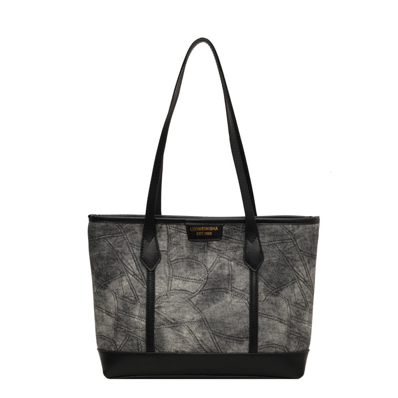 Lise tote denim bleu 34x24x11cm