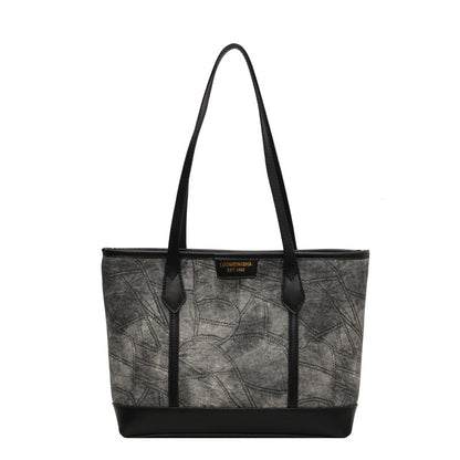 Lise tote denim bleu 34x24x11cm