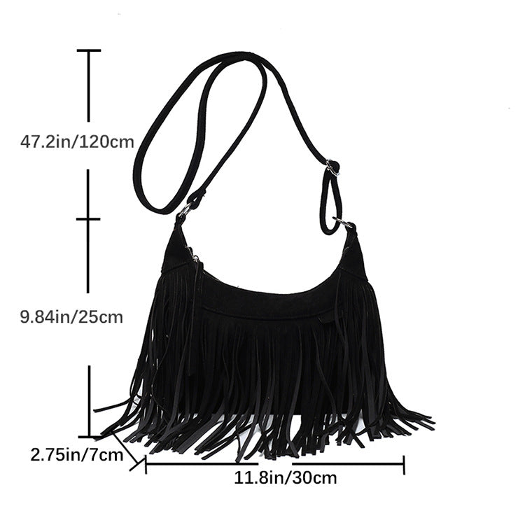 Sac Bandoulière à Franges Femme