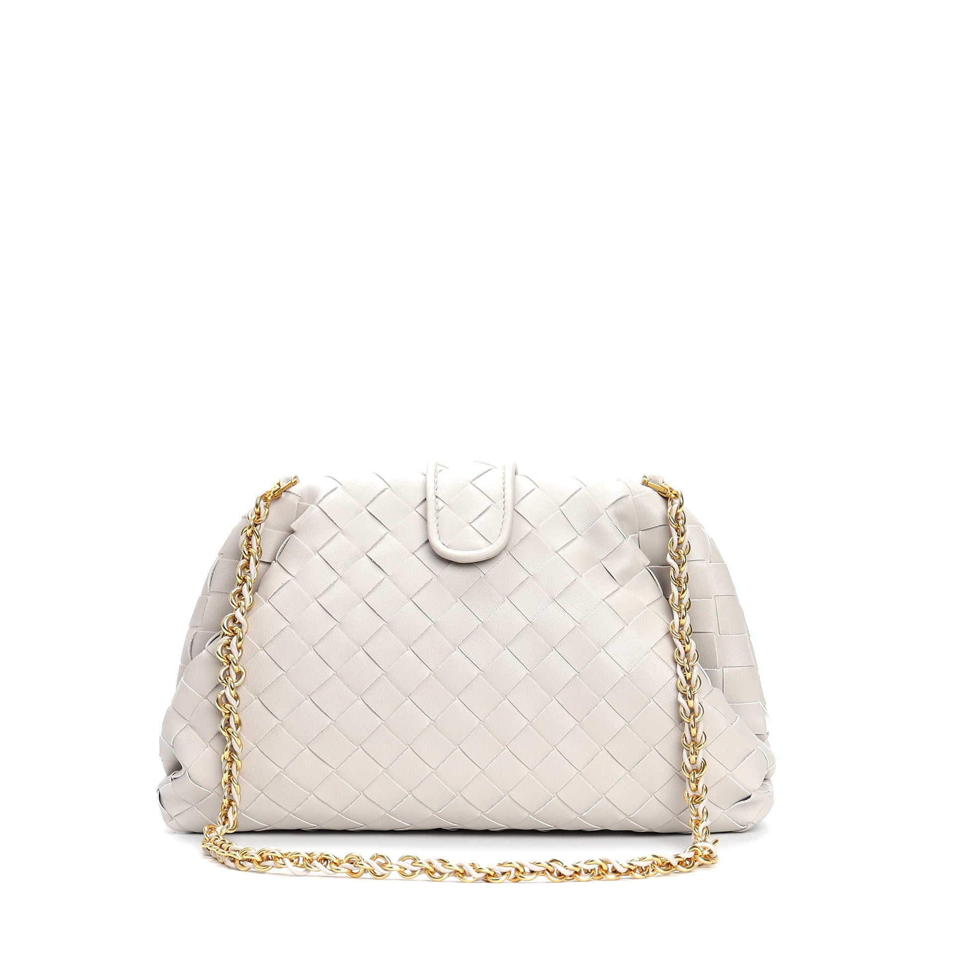 Mini sac tressé cuir noir