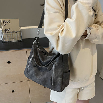 Large Capacity Women's Shoulder Bag - Simple Fashion, Durable PU