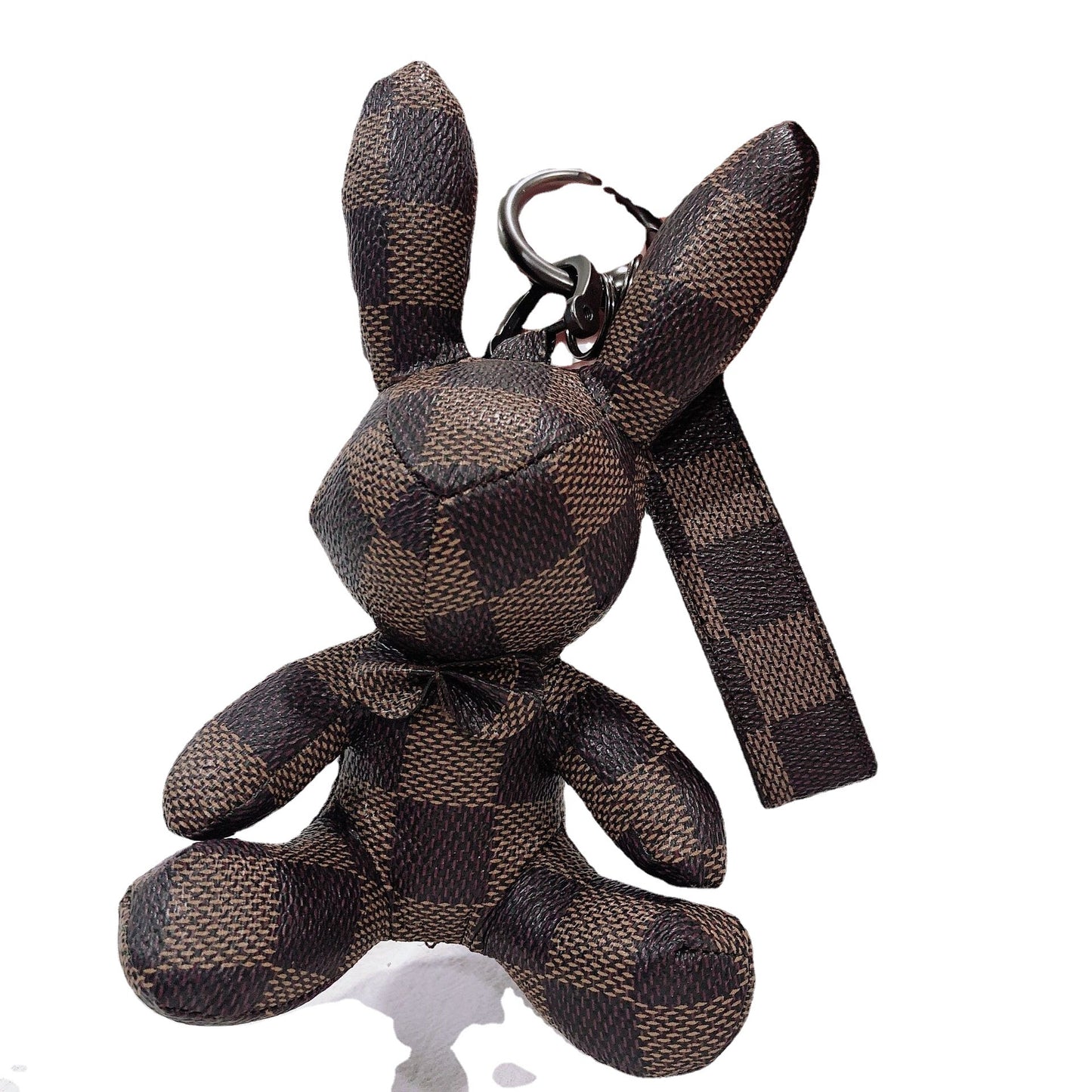 Pendentif lapin noir carreaux