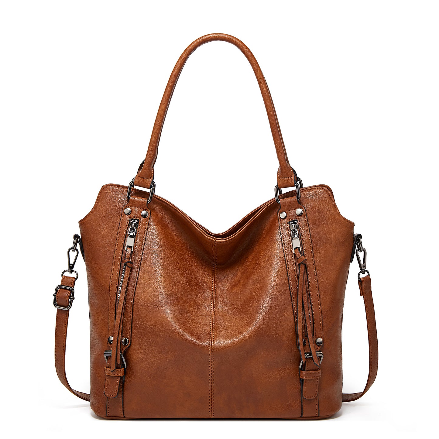 Tote bag double fermeture noir