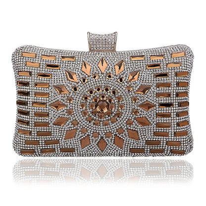 Pochette Soirée Femme Diamants Luxe Forme Oreiller
