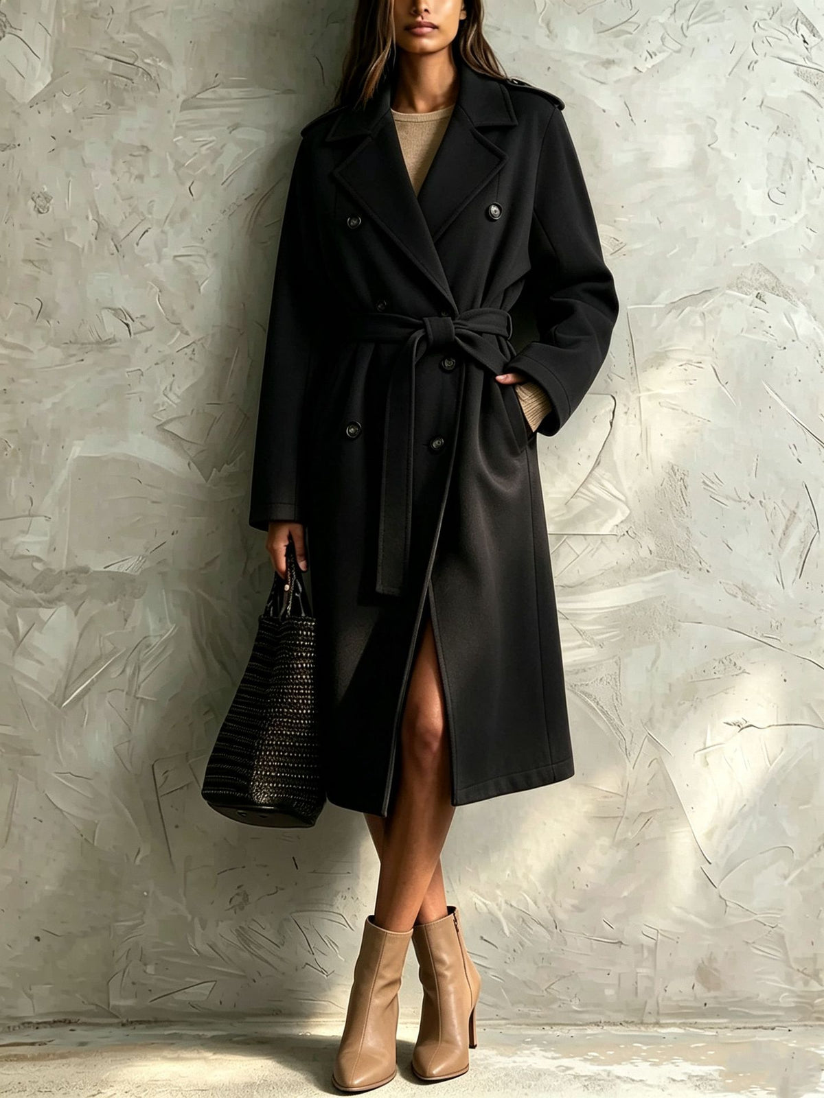 Myriam détail double boutonnage polyester