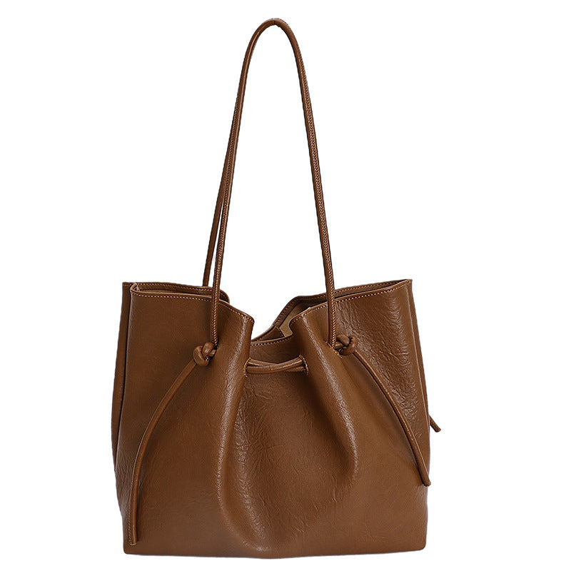 Tote bag rétro commuter noir PU
