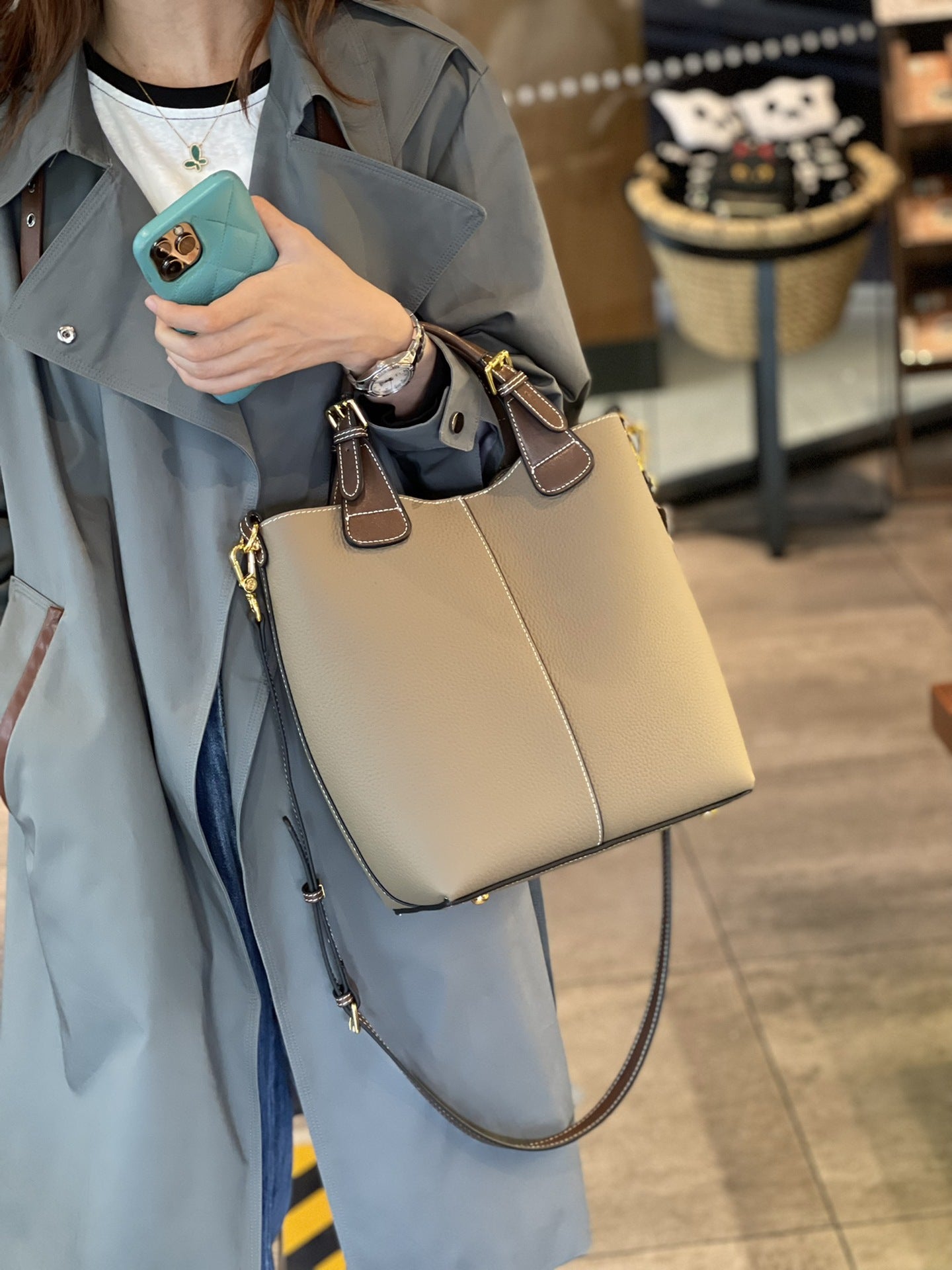 Sac messenger cuir noir