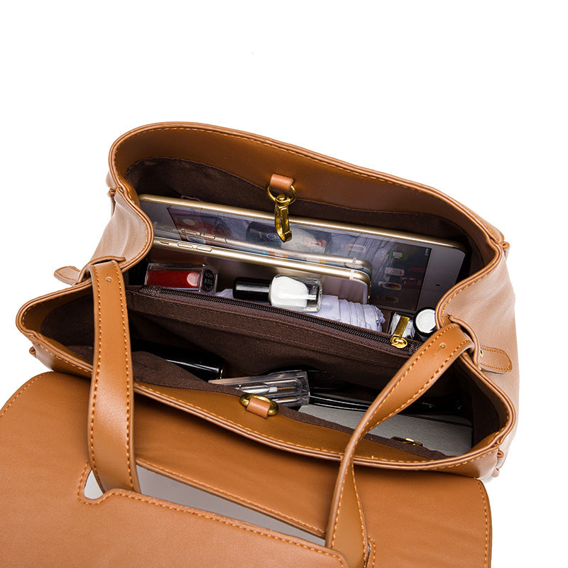 Sac commuter cuir huilé blanc