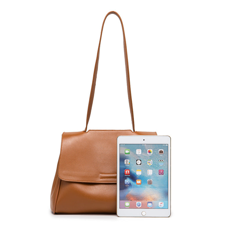 Sac commuter cuir huilé marron