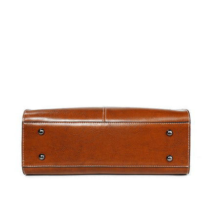 Sac à main femme cuir ciré – coutures élégantes