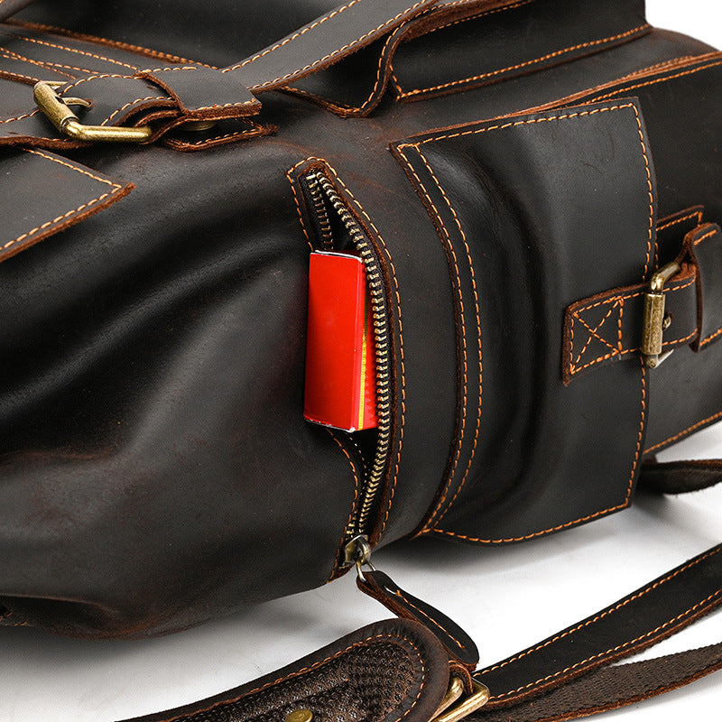 Sac à dos cuir vintage grande capacité dimensions