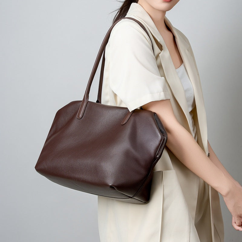 Sac main cuir pleine fleur 2 coloris