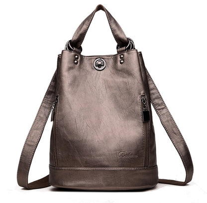Sac seau PU cuir noir tendance