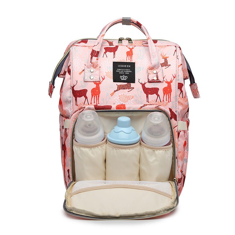 Sac maman rose grande capacité