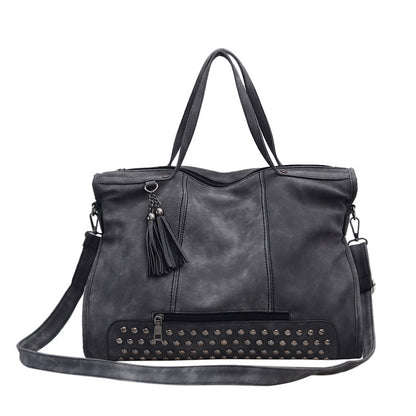 Tote rivets vintage noir Régine Vogalia Paris