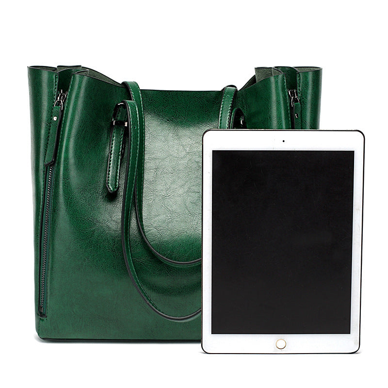 Sac seau tote vert