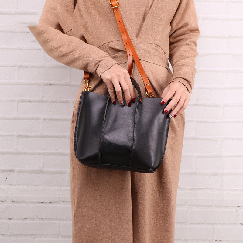 Sac cuir multicouche marron