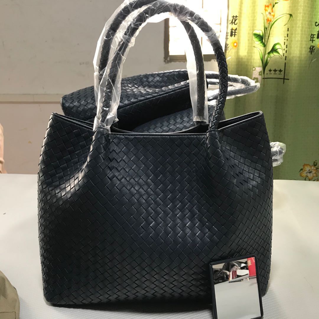 Sac cuir tressé vue face