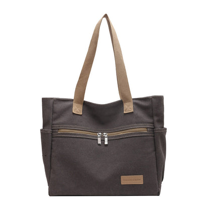 Régine tote grège kaki vue face