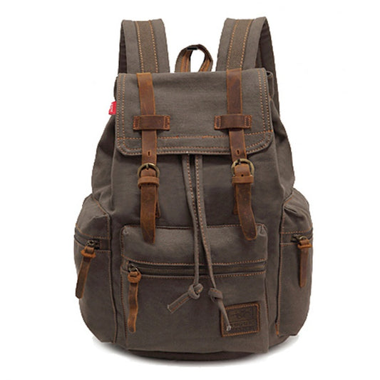 Sac à dos homme vintage canvas vert armée