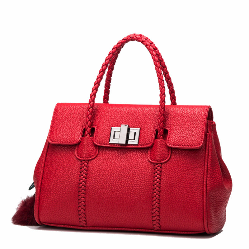 Sac cuir litchi noir