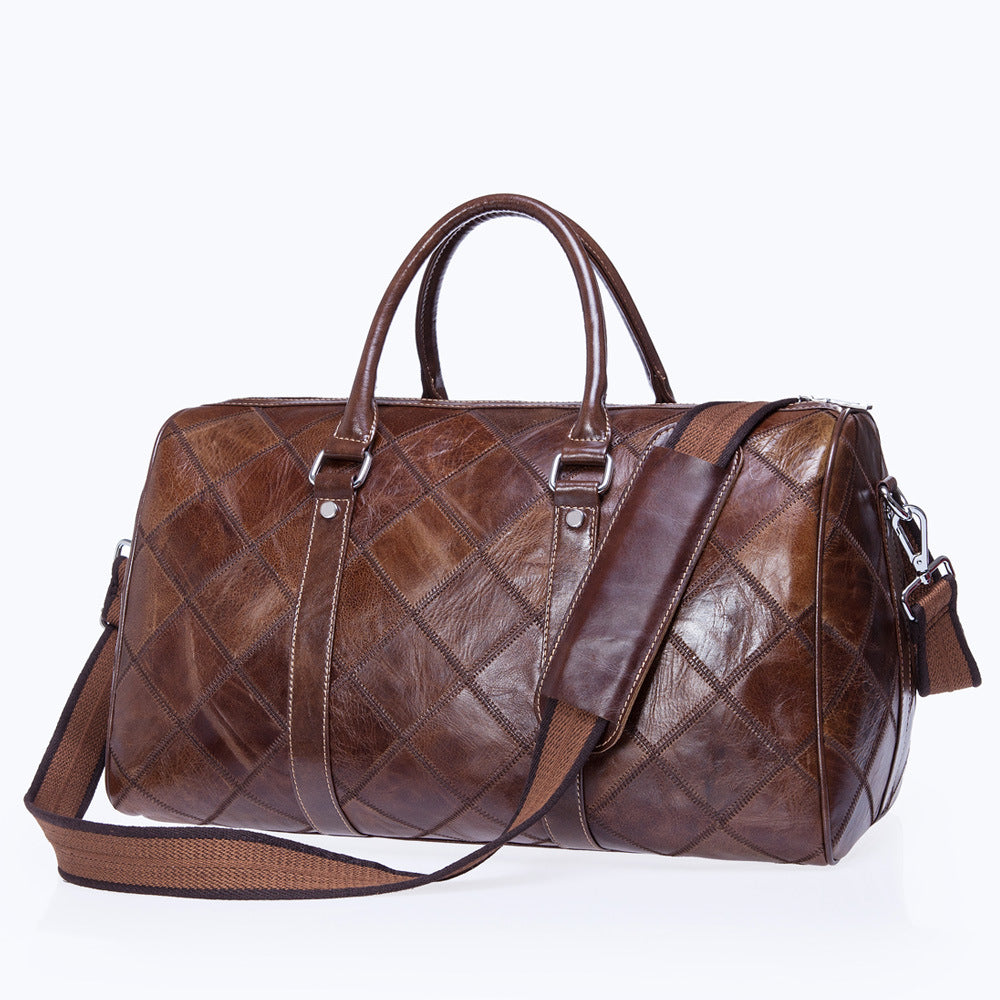 Sac carreaux café vintage