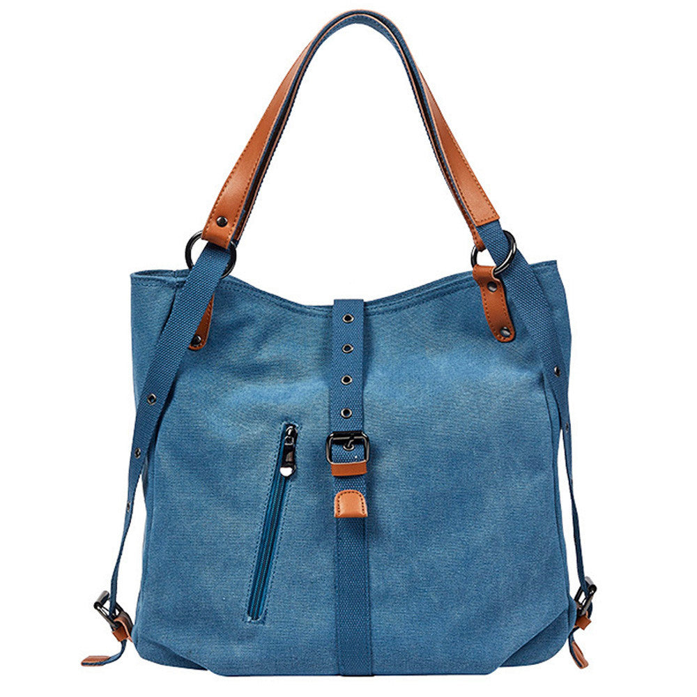 Sac canvas marron foncé