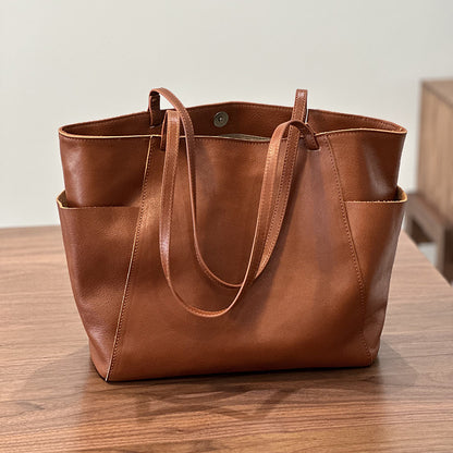 Grand sac main cuir 4 coloris