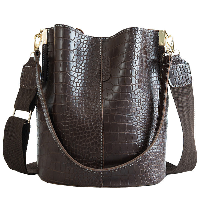 Sac seau à main cuir noir