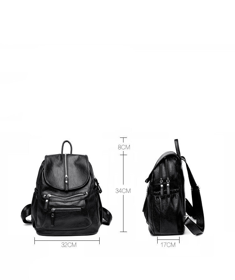 Sac dos peau agneau gris