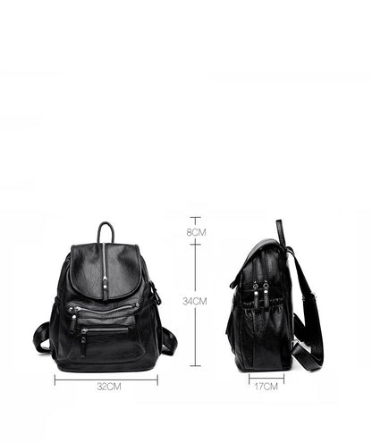 Sac dos peau agneau gris