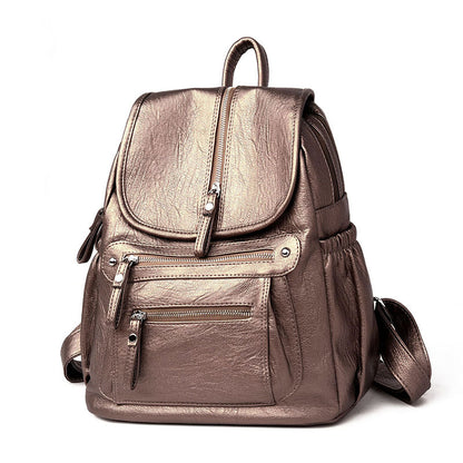 Sac dos peau agneau or