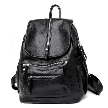 Sac dos peau agneau vert
