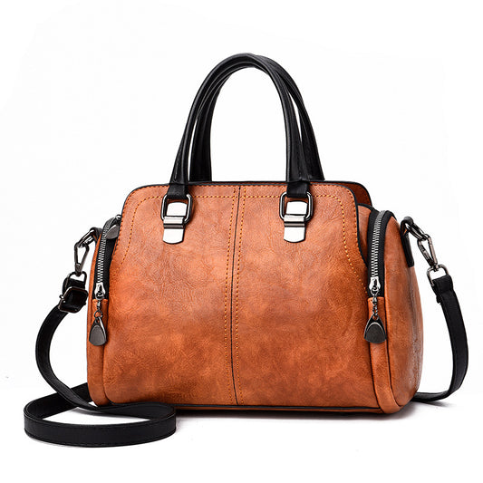 Sac épaule cuir noir femme mature