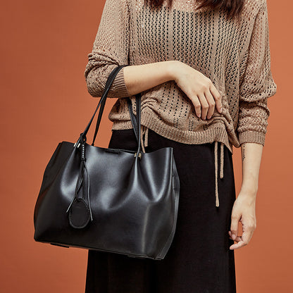 Sac de Cours Femme Élégant – Tote Bag Grande Capacité en Cuir