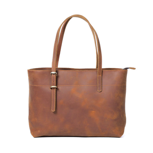 Tote cuir vachette marron