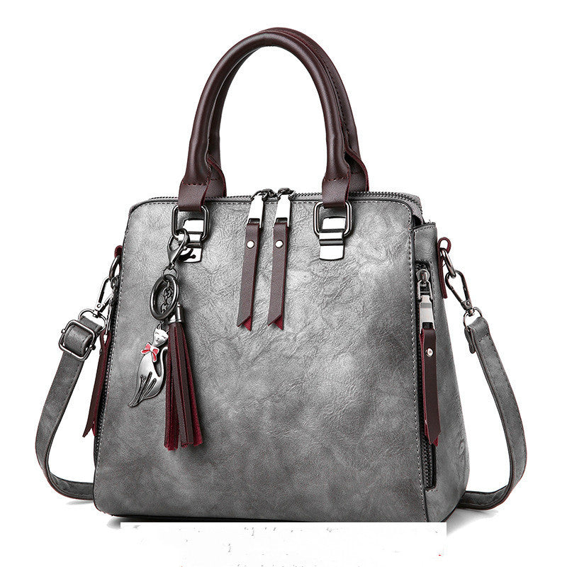 Sac vintage PU glands vert grande capacité