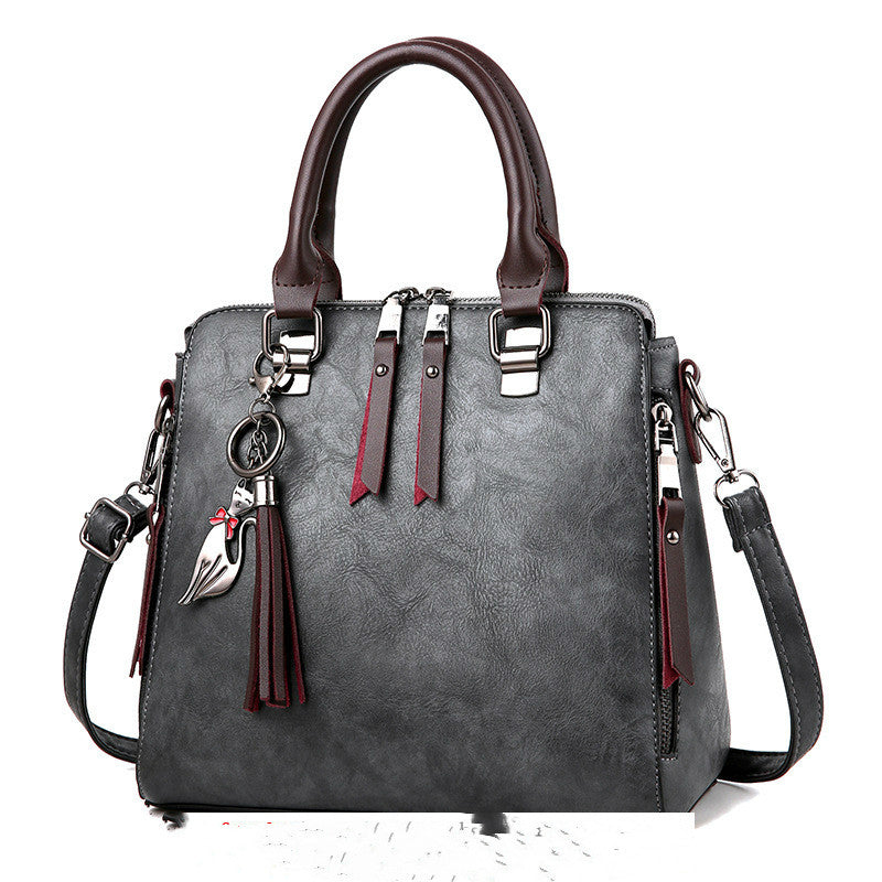 Sac vintage PU glands gris foncé