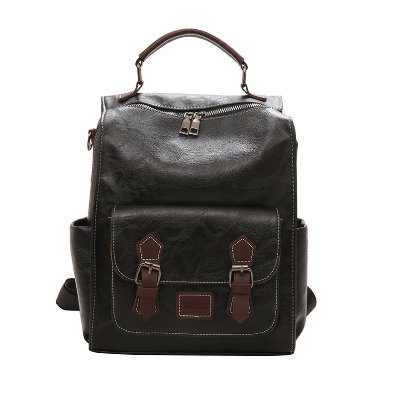 Texture cuir PU souple surface douce sac dos femme résistant eau confortable