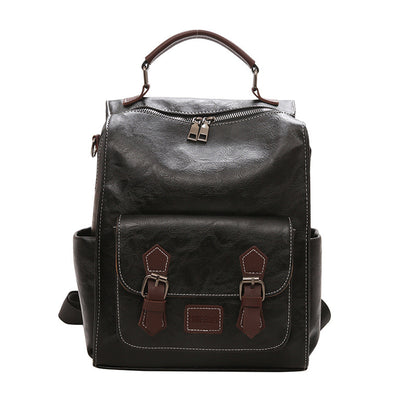 Texture cuir PU souple surface douce sac dos femme résistant eau confortable