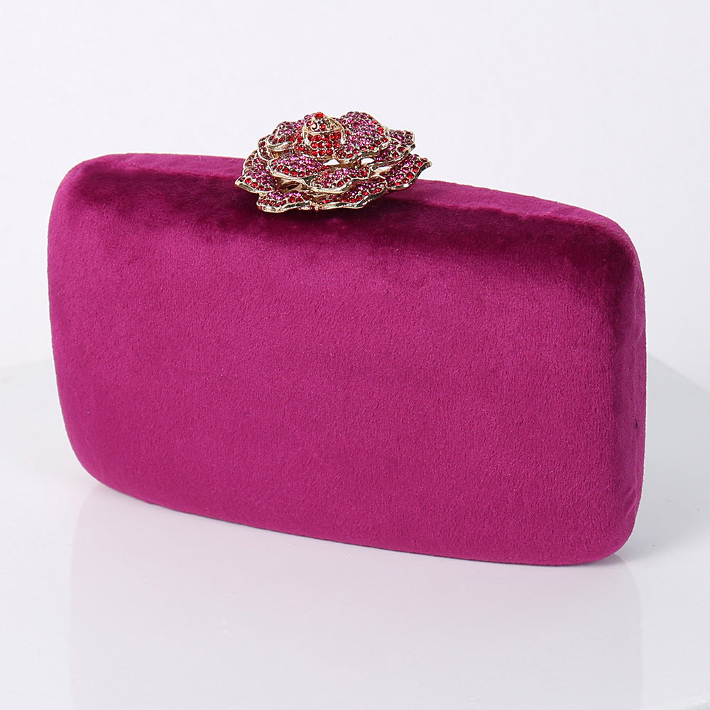Pochette soirée suède diamant jaune