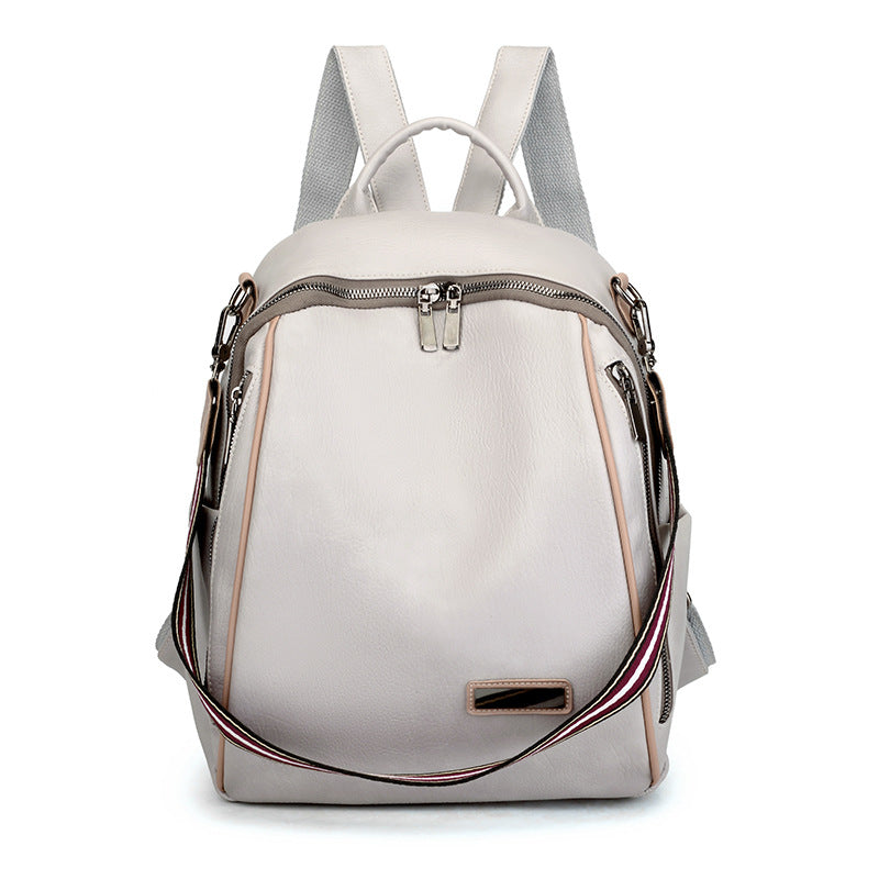 Petit sac dos PU blanc