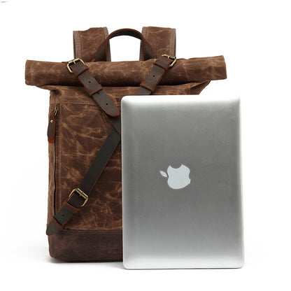 Sac dos cuir première couche vue face