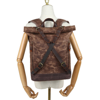 Sac dos cuir gris foncé