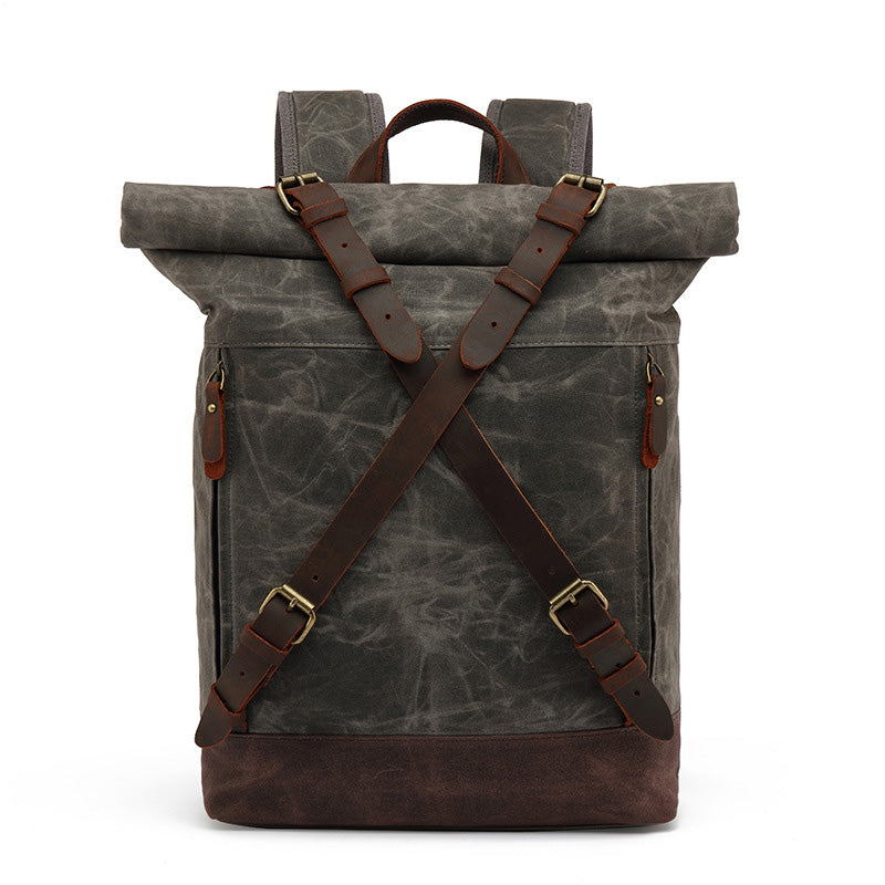 Sac dos cuir noir laptop